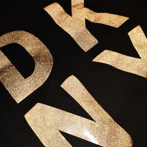 DKNY Black and Gold Crew Neck